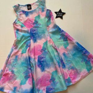NEW! Back to School PixieLane Sleeveless Twirl Swirl Tie Dye Dress